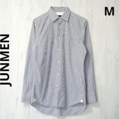 Junmen Shirt, Navy Stripe, Long Sleeve, Cotton, Business Casual