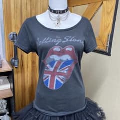 Y2K平成ギャル ローリーストーンズ Tシャツ ダークコア パンク NANA