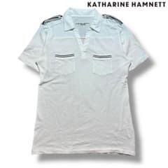 KATHARINE HAMNETT エポレット付 スキッパーシャツ L