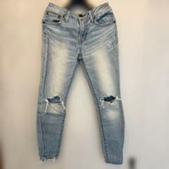 AZUL BY MOUSSY スキニーデニム ダメージ加工 Mのサムネイル