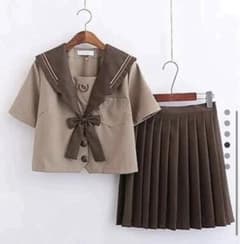 セーラー服　ブラウン　韓国　コスプレ　制服　長袖のサムネイル