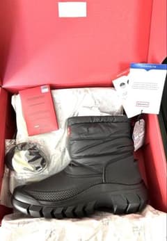 超人気 HUNTER スノーブーツ ショート (24cm) 新品防水防寒 - メルカリ