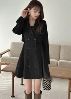 【完売品】グレイル GRL フレアトレンチワンピースのサムネイル