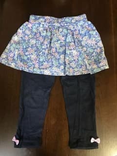 マザウェイズ 10分丈 小花柄スカートレギンス 97cmのサムネイル
