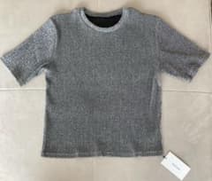 新品未使用 marjour グリッターTシャツ 五分袖 トップス グレーのサムネイル