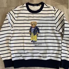 ポロラルフローレン ポロベア ボーダー でかプリント スウェット 