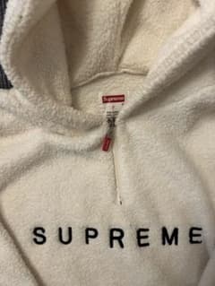 【美品】Supreme ハーフジップ ボアジャケット ホワイトのサムネイル
