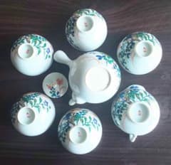 九谷焼 昭和初期 茶器揃え共箱 松坂屋 急須湯呑湯冷ましセット - メルカリ