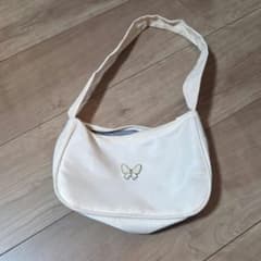 バタフライモチーフ ハンドバッグ アイボリーのサムネイル