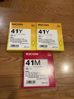 新品未使用】リコー 41Y 41M インクカートリッジ 3個セット Mサイズ