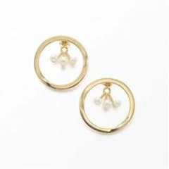 ete サークル パール ピアス ポスト　k18 美品 ete サークル パール ピアス ポスト k18 美品 - メルカリ