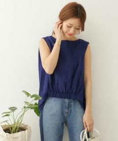 URBAN RESEARCH　DOORS リネンフロントギャザーノースリーブのサムネイル