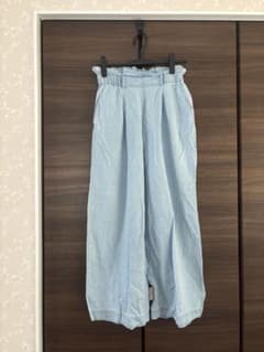 ライトブルー ワイドパンツ イージーパンツ Fサイズのサムネイル