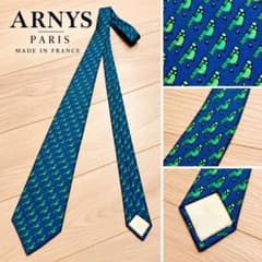 ARNYS PARIS ネクタイ 鳥柄 ブルーのサムネイル