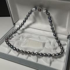 極美品✨大粒9.2mm 本真珠 バロックパール ネックレス ピーコック 