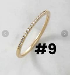 ageteアガット K10 ダイヤ リング 9号 ハーフエタニティ 0.05ct - メルカリ