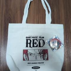 ONE PIECE FILM RED シャンクス トートバッグ 缶バッジ付 - メルカリ