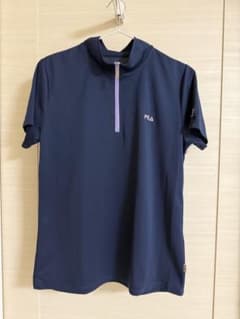FILA ハーフジップ 半袖シャツ ネイビー Mサイズ相当のサムネイル