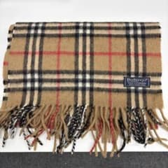 ヴィンテージ バーバリーズ ノバチェック カシミヤマフラー - メルカリ