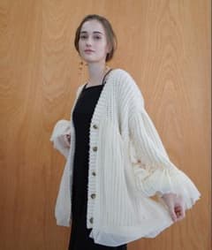 【acka】tulle knit soft cardiganのサムネイル