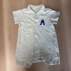 【美品】apres les cours 恐竜柄 襟付きロンパース 80cmのサムネイル