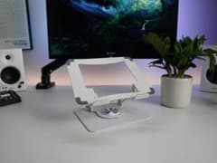 OTREE ノートパソコンスタンド 360度回転 アルミ 折りたたみ式のサムネイル
