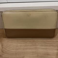 セリーヌ　長財布　ベージュ　バイカラーのサムネイル