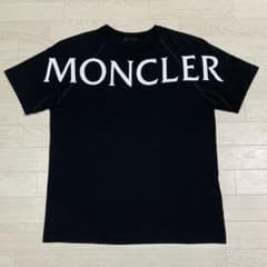 極美品〕モンクレール 文字ロゴ ブラック Tシャツ M 国内正規品 5S580
