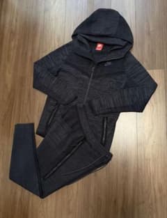 メンズS ブラック テックニット セットアップ 黒 赤タグ 廃盤 NIKE 