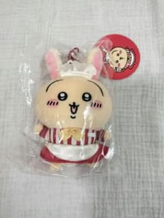 Chiikawa Restaurant's mascot, a rabbit, who works in the dining area.