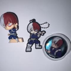 轟焦凍 ラバーキーホルダー、缶バッジ、ミニフィギュアのサムネイル