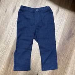 H＆Mキッズ パンツ ネイビー チェック柄