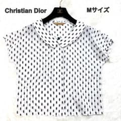 美品✨ クリスチャンディオール 幾何学模様 半袖 ブラウス シャツ 
