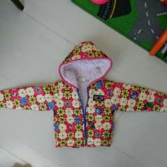 未着用 女の子暖かいモコモコアウター 90サイズのサムネイル