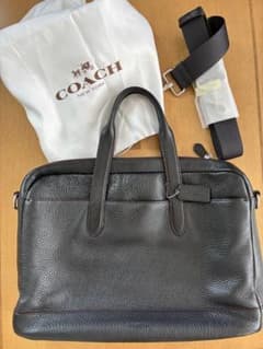 COACH コーチ LEATHER ハミルトン ビジネスバッグ 黒のサムネイル
