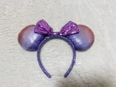 ディズニー カチューシャ スパンコール 紫のサムネイル