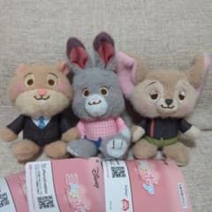 ディズニー ミルキーボア ズートピアぬいぐるみ 3体セット