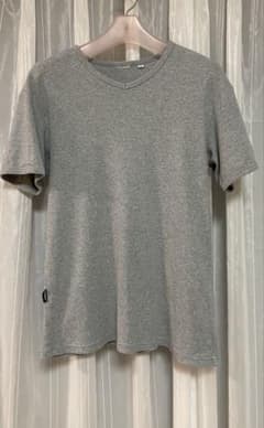 AVIREX USA Vネック リブ半袖Tシャツ グレー Mサイズお値下げ可のサムネイル