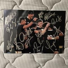 【入手困難】オールブラックス ジャージ　バレット三兄弟直筆サイン入り オールブラックス 直筆サイン入り 写真 ② ユニフォーム