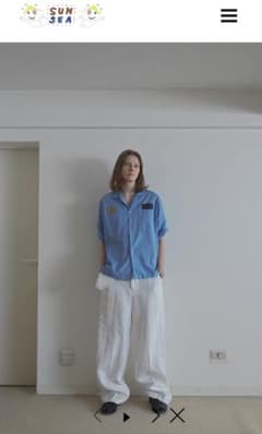 SUNSEA サンシー 24SS 半袖シャツ blueのサムネイル
