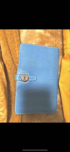 エルメス 青レザー 長財布 カードポケット多数 - メルカリ