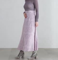 【JILL STUART】 フラワージャカードスカート Lサイズ ピンク 花柄のサムネイル
