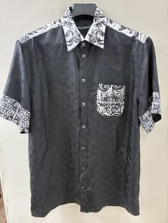 DOLCE&GABBANA シルクシャツ 総柄 38のサムネイル