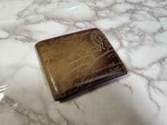 ベルルッティ 絶版 オルガ期 スクリットレザー マコレ 二つ折り財布 札 