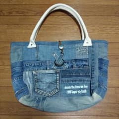 ハンドメイド　デニムトートバッグのサムネイル