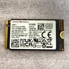 ★SSD100%★Union Memory 512GB NVMe Gen4 良好 ☆SSD100%☆Union Memory 512GB NVMe Gen4 良好 - メルカリ