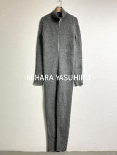 00sミハラヤスヒロ ニットジャンプスーツ オールインワン グレー