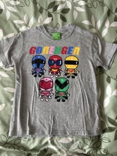 ゴレンジャーキャラクターTシャツ 120サイズ グレーのサムネイル