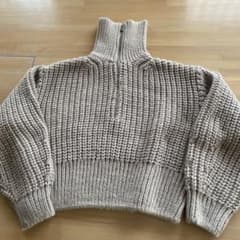 H&M ハーフジップざっくりチャンキーニット