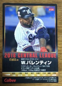 W.バレンティン ヤクルトスワローズ プロ野球チップスカードのサムネイル